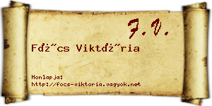 Föcs Viktória névjegykártya